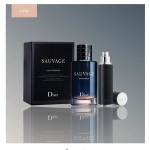 Authentic SAUVAGE Dior Men 2 Piece Gift Set by Christian Dior Eau De Parfum